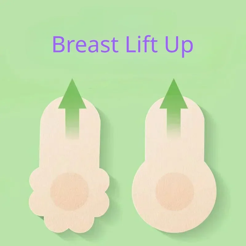 Nipple Cover Pasties - 10pcs ผู้หญิงที่มองไม่เห็น Breast Lift UP เทปซ้อนทับบน
