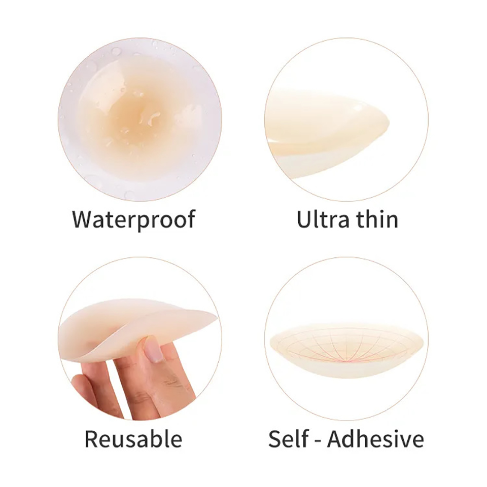แผ่นปิดจุกนมซิลิโคนแบบใช้ซ้ำได - Nipple Cover Pasties บทวิจารณ์และราคา