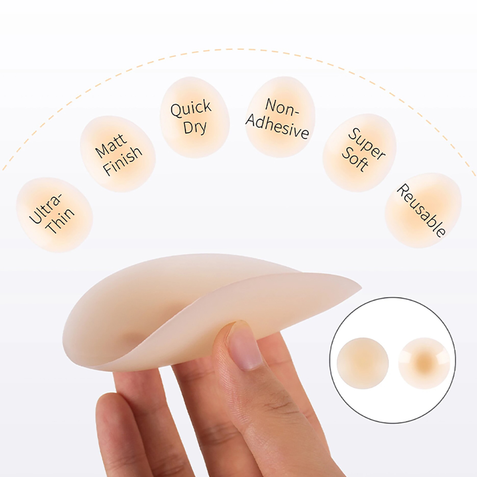 กาวปิดหัวนมแบบกันน้ำได้แผ่นซิล - Nipple Cover Pasties บทวิจารณ์และราคา